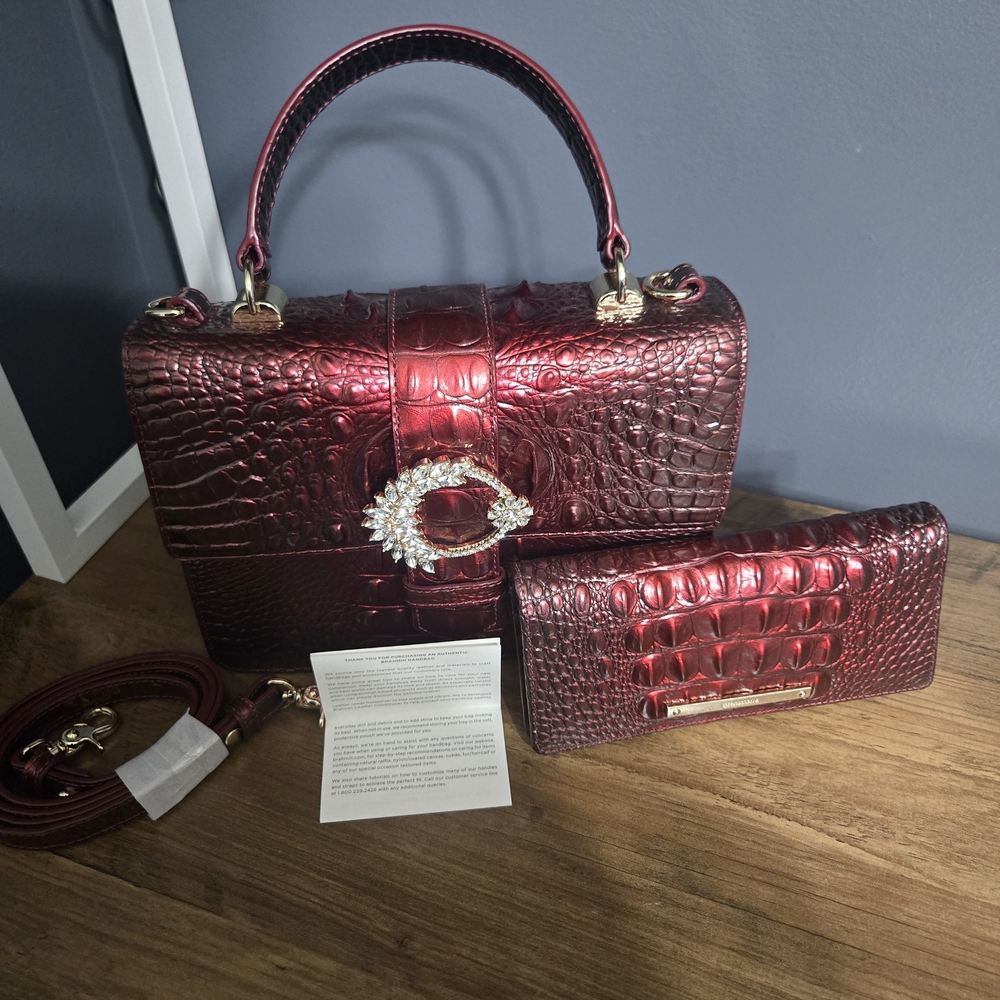 Brahmin Luxe Mini Francine Satchel and Wallet - Picture 15 of 16